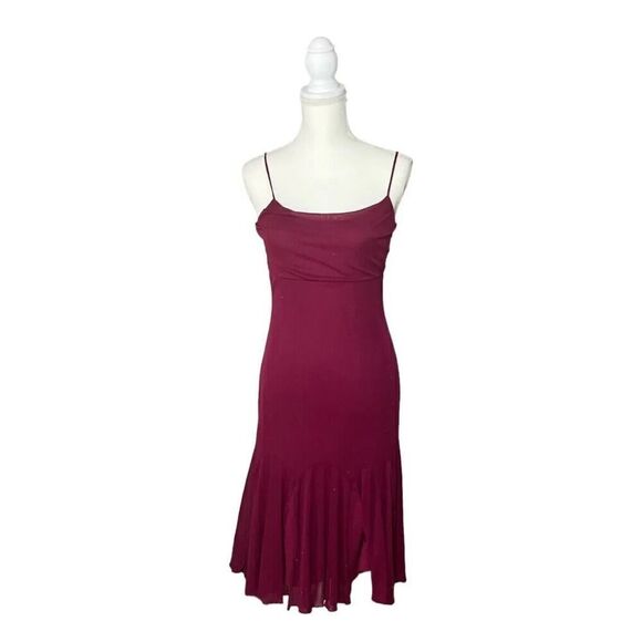 Vintage Perceptions USA Made Metallic Purple Mermaid Style Prom Evening Dress L - Picture 1 of 8